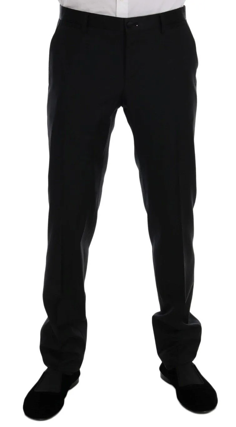 Black Wool Silk MARTINI Slim fit Suit