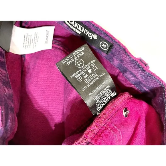 BlankNYC  Jean Shorts Denim Cutoff High Waist Shorts Magenta Glow SZ 25 NWT