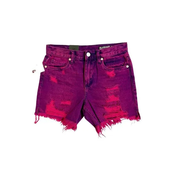 BlankNYC  Jean Shorts Denim Cutoff High Waist Shorts Magenta Glow SZ 25 NWT