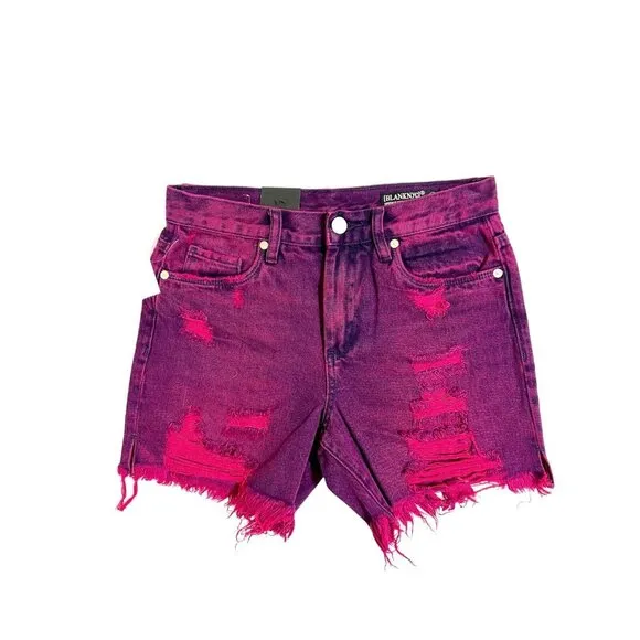 BlankNYC  Jean Shorts Denim Cutoff High Waist Shorts Magenta Glow SZ 25 NWT