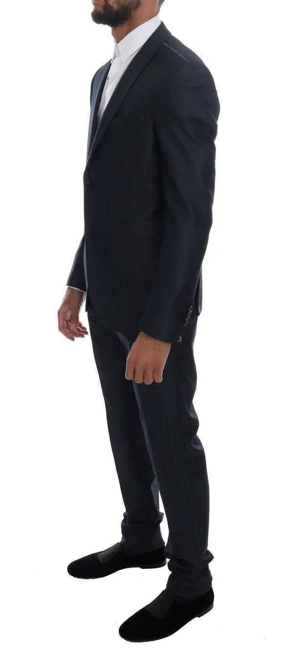 Blue Two Button Slim Fit Suit