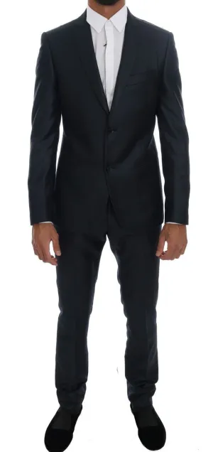 Blue Two Button Slim Fit Suit