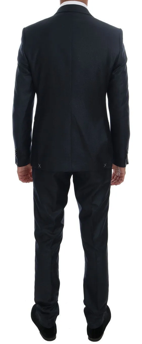 Blue Two Button Slim Fit Suit