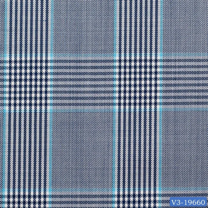 Blue with Aqua Plaid Check Suit