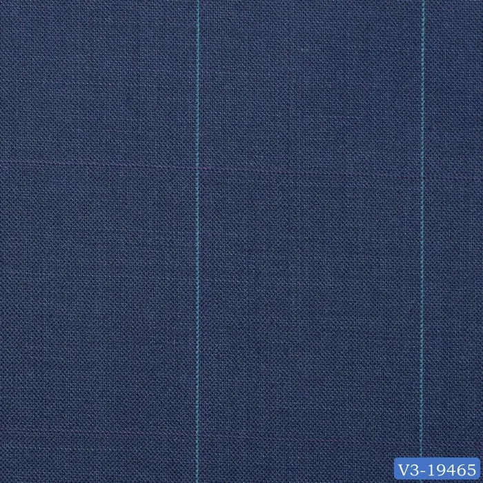 Blue with Aqua Windowpane Suit