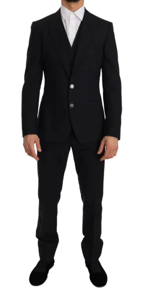 Blue Wool SICILIA Slim Fit 3 Piece Suit