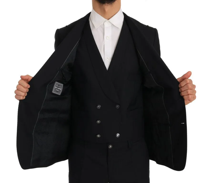 Blue Wool SICILIA Slim Fit 3 Piece Suit