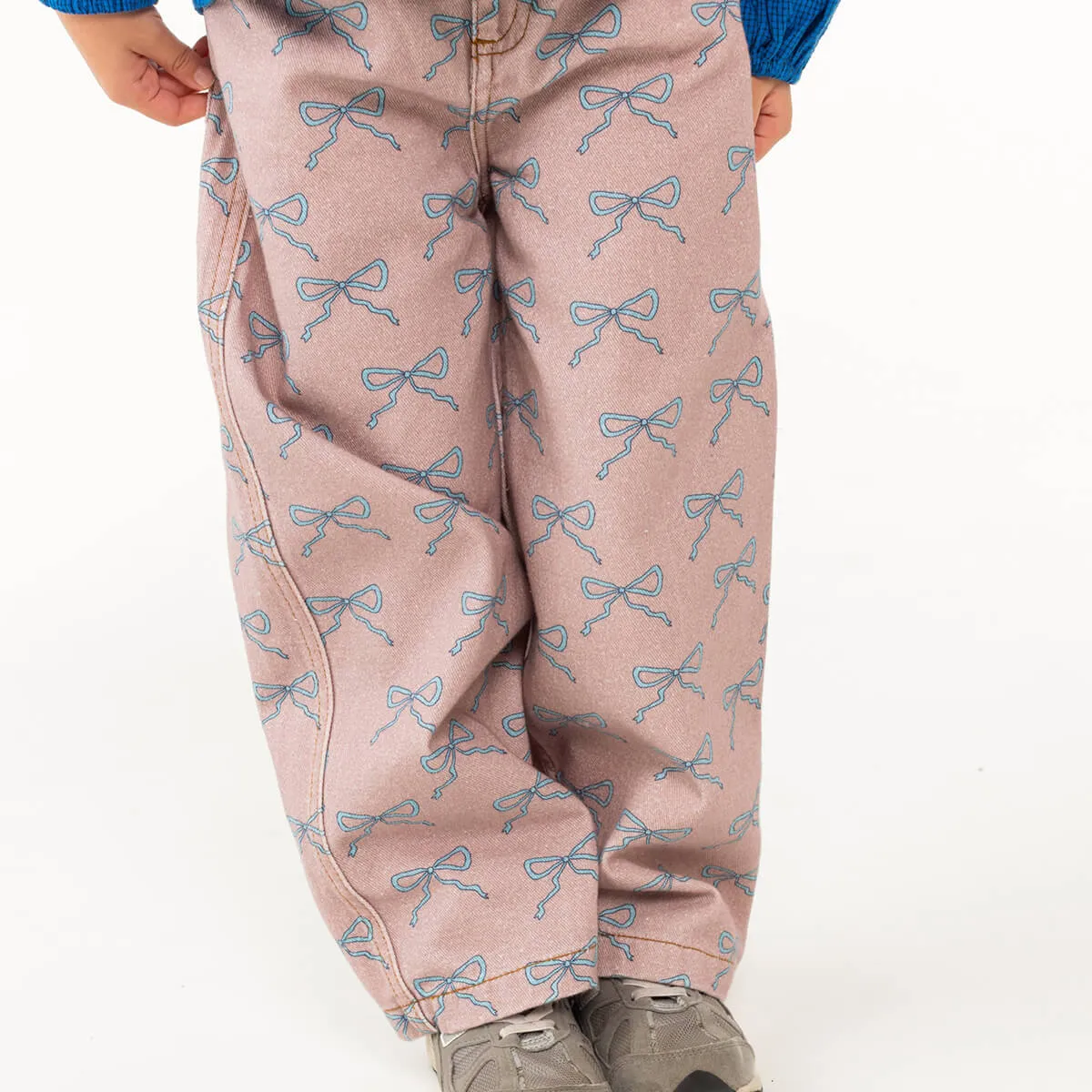 Bows Straight Jeans, Taupe