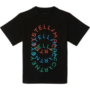 Boys Black Cotton Logo T-Shirt