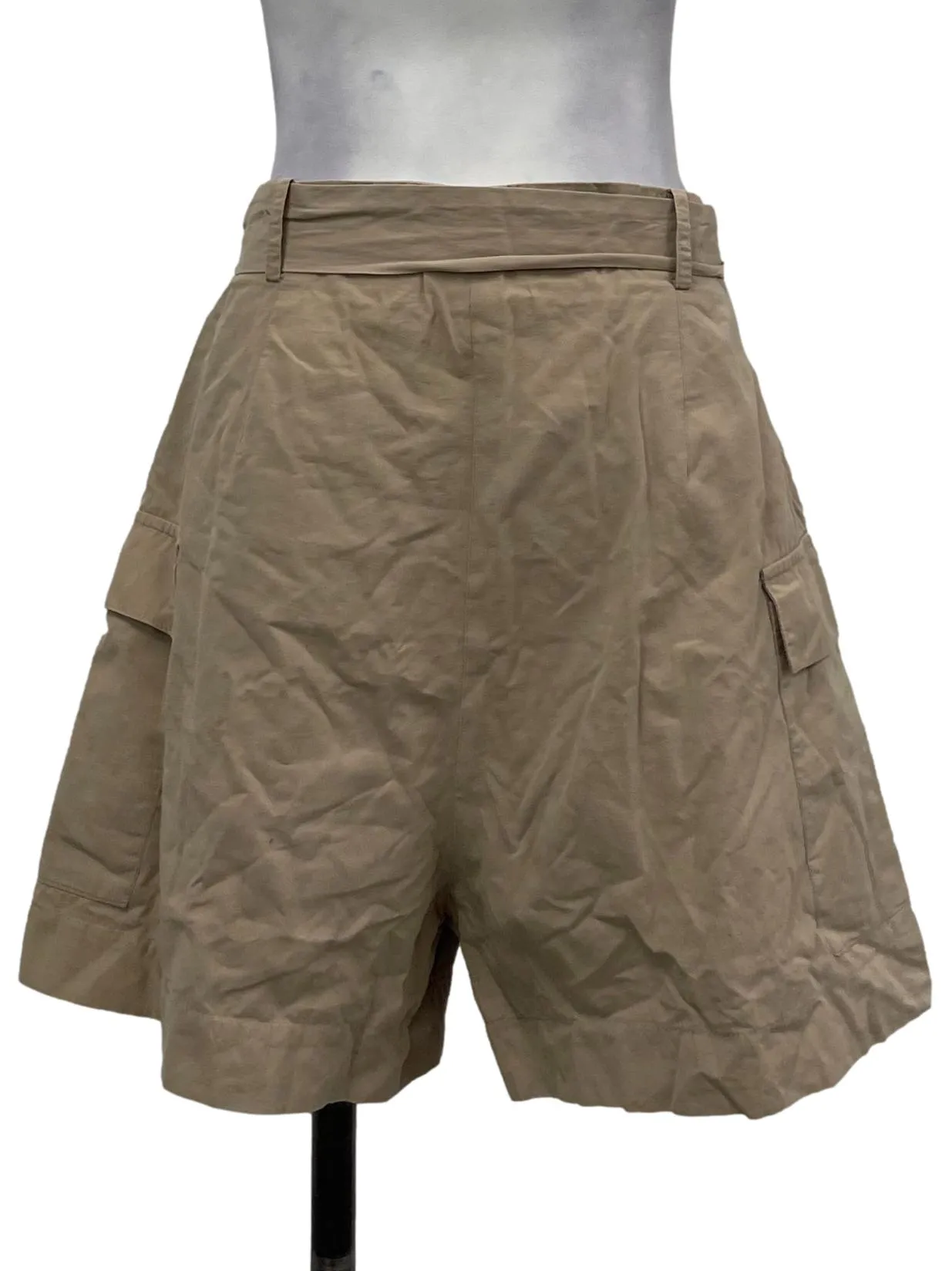 Brown Cargo Belted Shorts LB