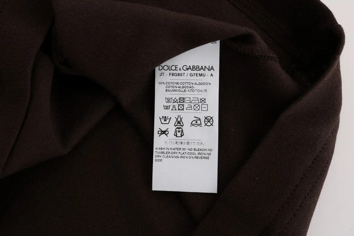 Brown Cotton 2015 Motive T-Shirt