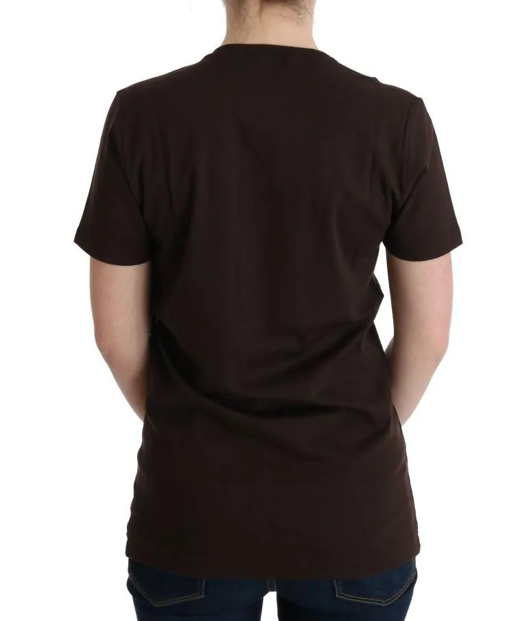 Brown Cotton 2015 Motive T-Shirt
