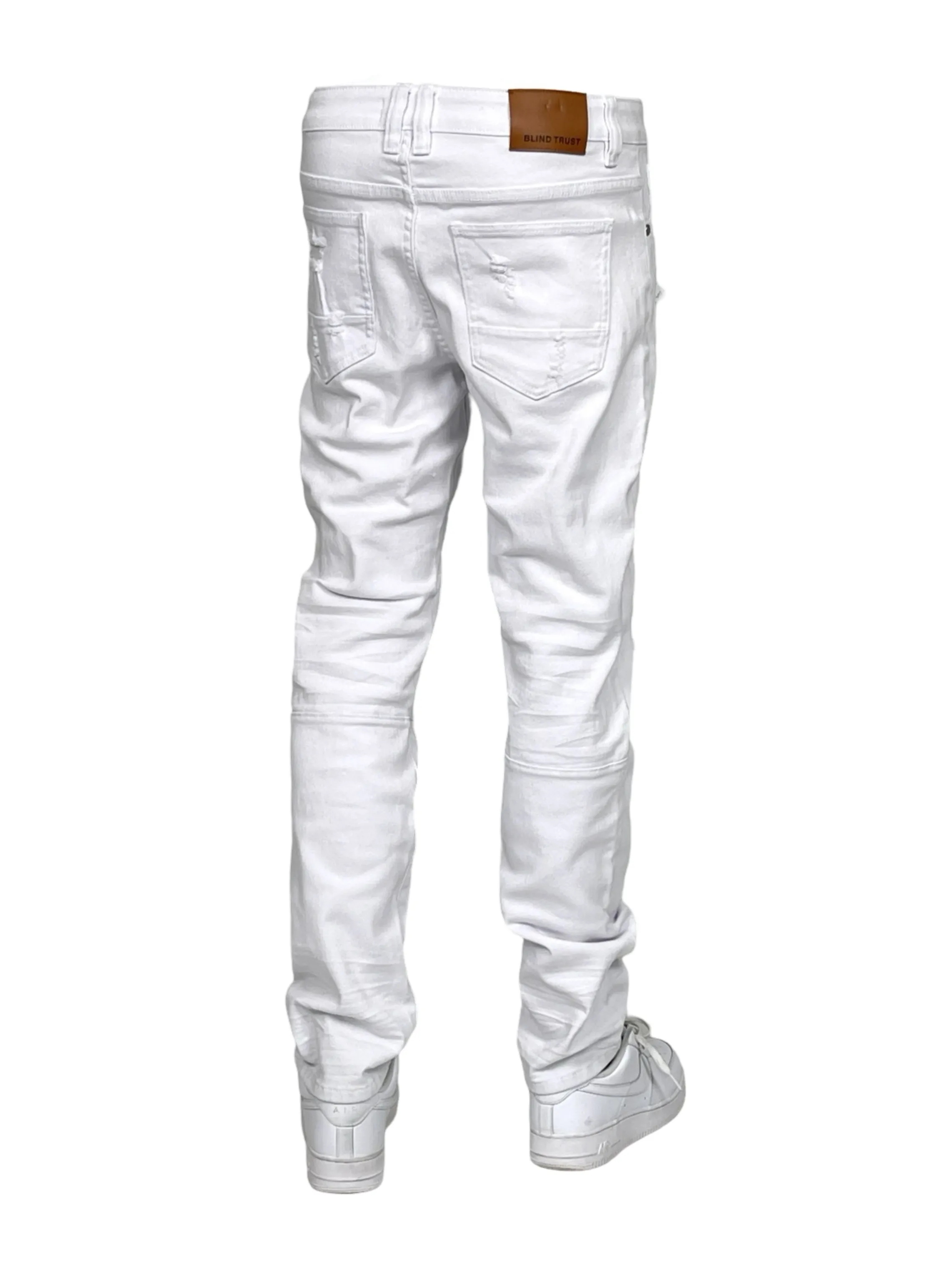 BT-BTP24035X-B&T Slim Fit Rip & Repair Jeans