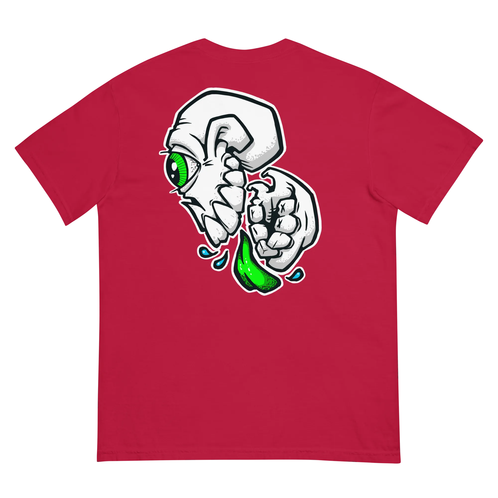 BZ Green Skull Unisex garment-dyed heavyweight t-shirt
