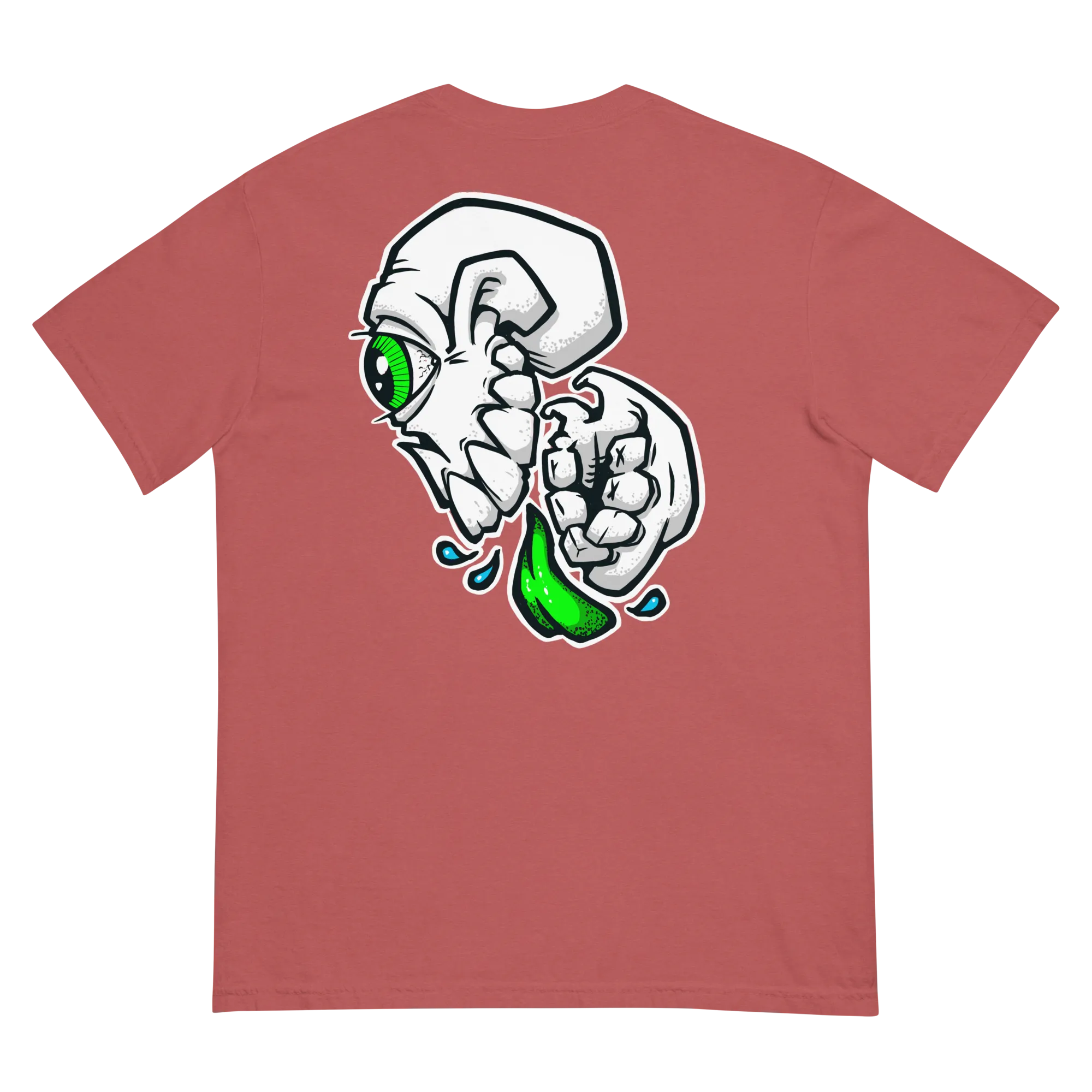 BZ Green Skull Unisex garment-dyed heavyweight t-shirt