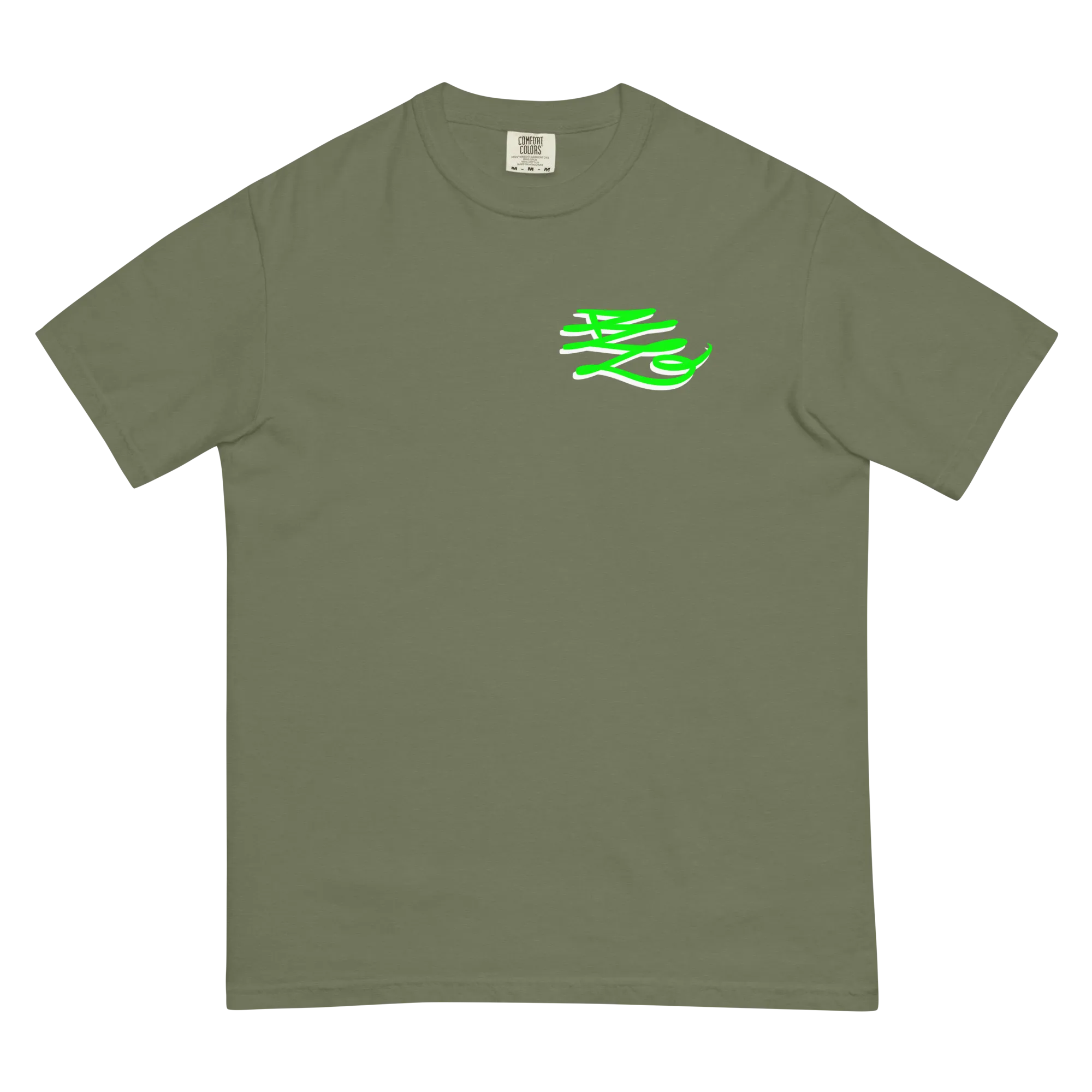 BZ Green Skull Unisex garment-dyed heavyweight t-shirt