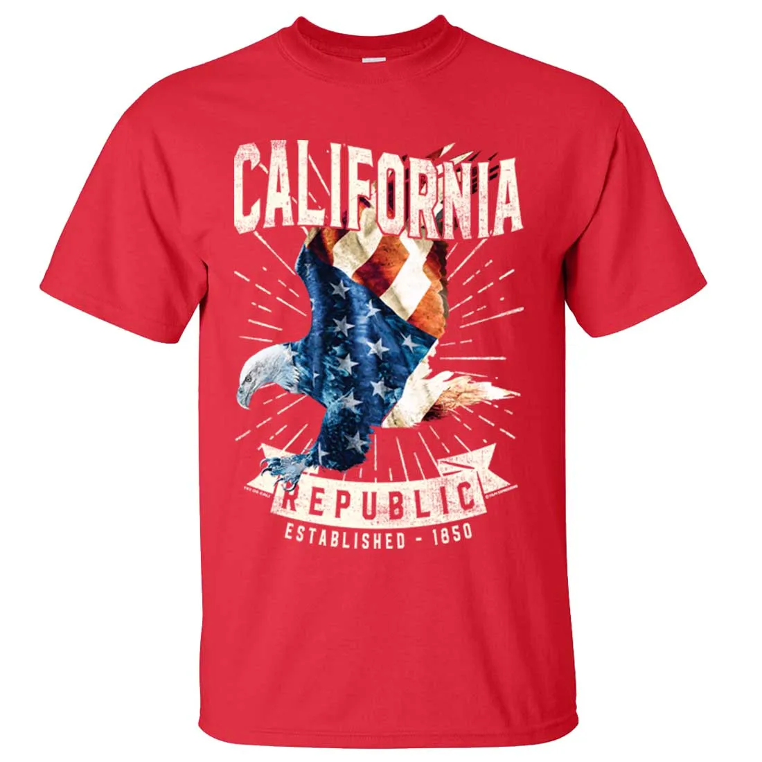 California Republic USA Bald Eagle Asst Colors T-shirt/tee