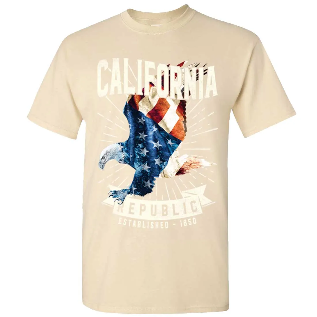 California Republic USA Bald Eagle Asst Colors T-shirt/tee