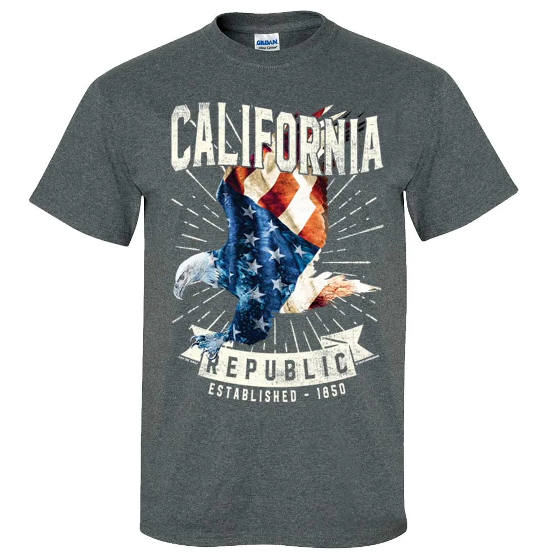 California Republic USA Bald Eagle Asst Colors T-shirt/tee