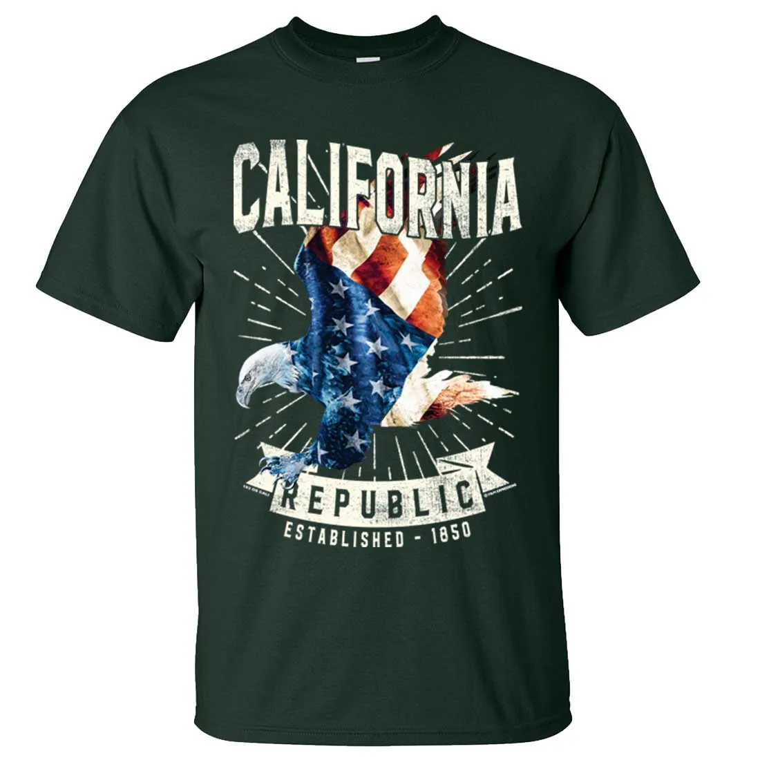 California Republic USA Bald Eagle Asst Colors T-shirt/tee