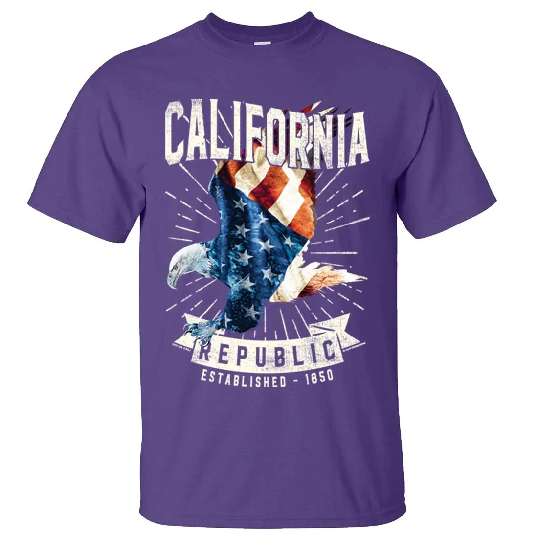 California Republic USA Bald Eagle Asst Colors T-shirt/tee