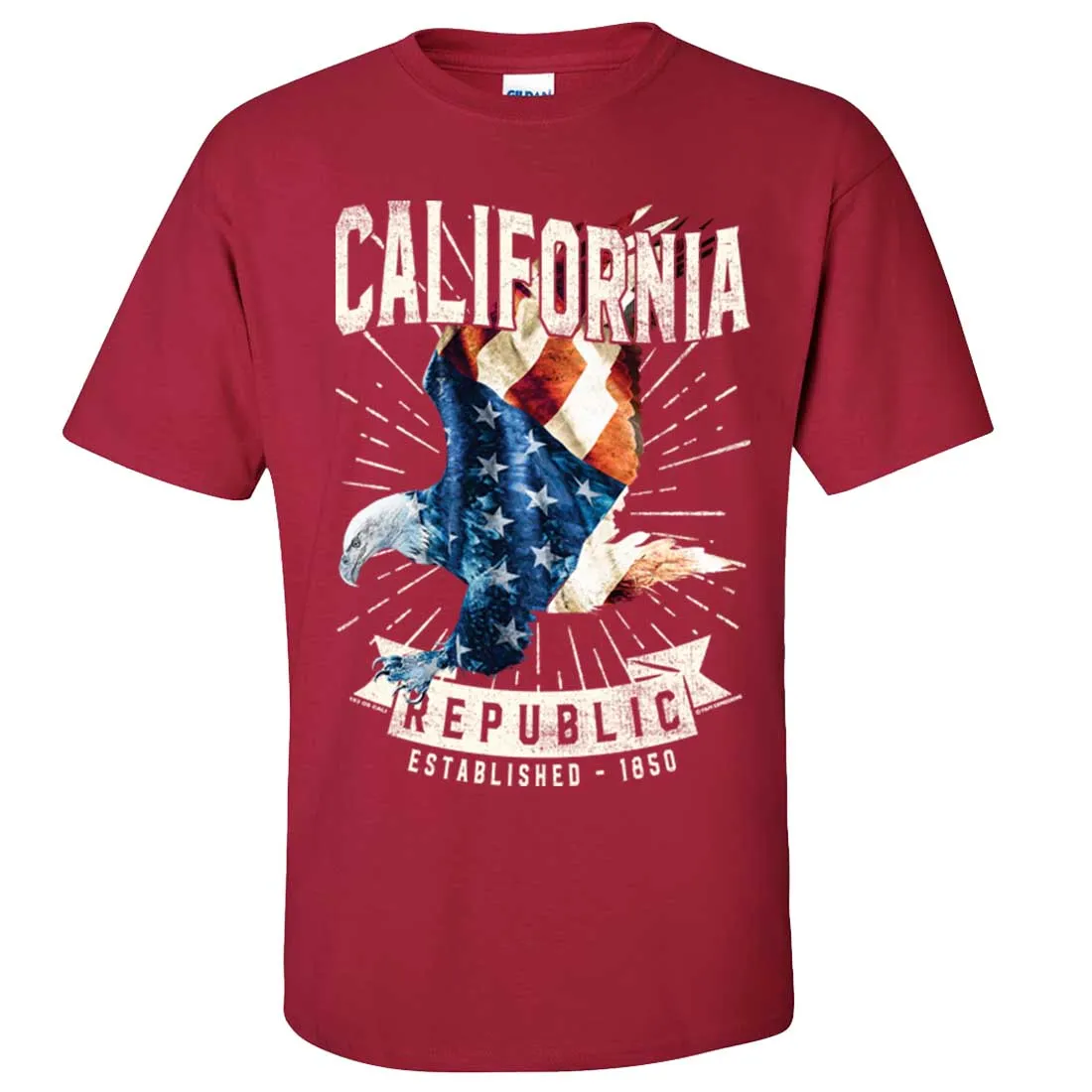 California Republic USA Bald Eagle Asst Colors T-shirt/tee