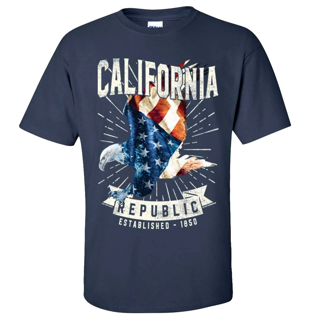 California Republic USA Bald Eagle Asst Colors T-shirt/tee