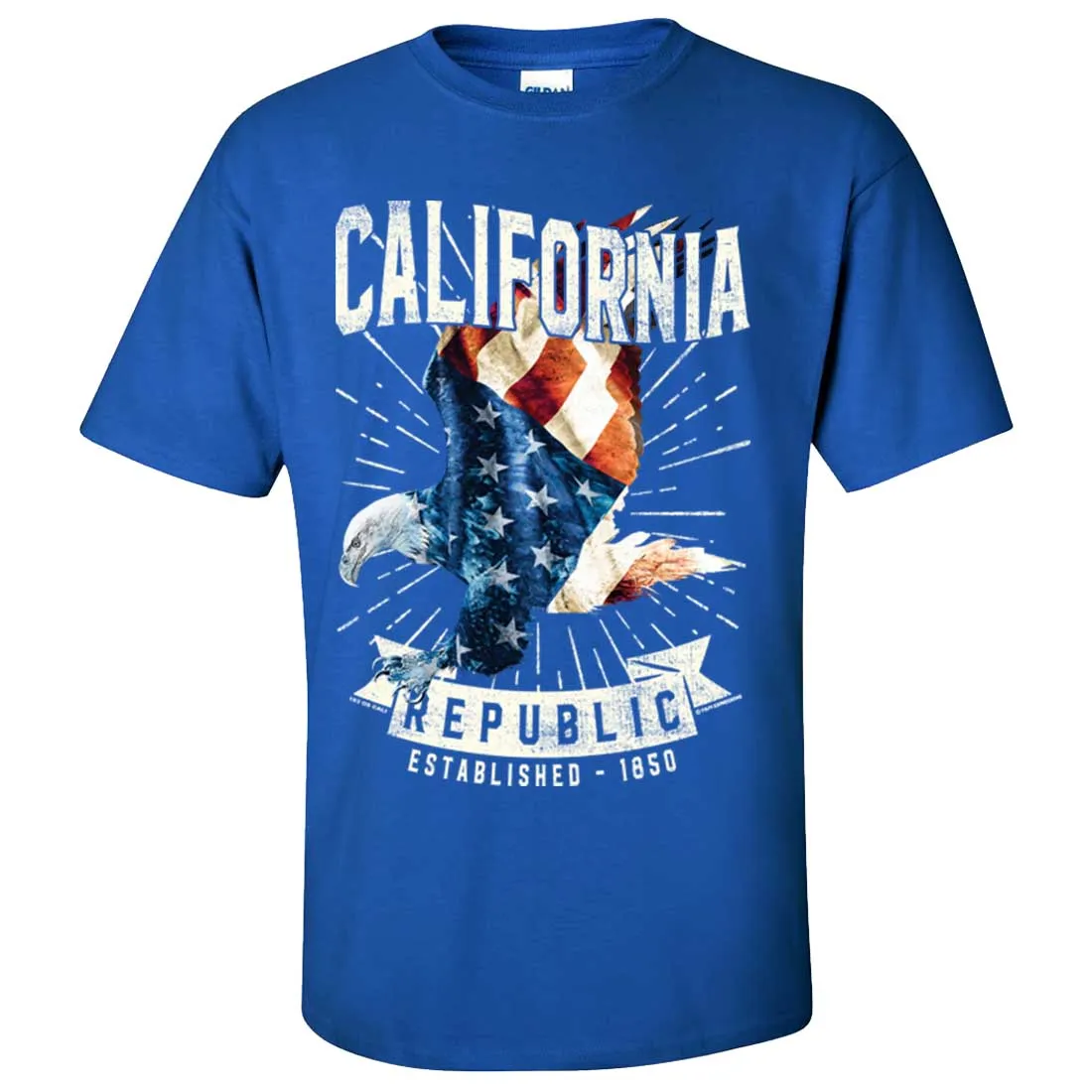 California Republic USA Bald Eagle Asst Colors T-shirt/tee