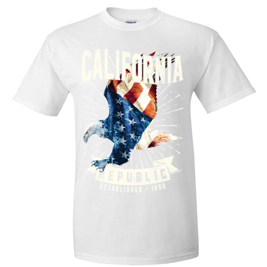 California Republic USA Bald Eagle Asst Colors T-shirt/tee