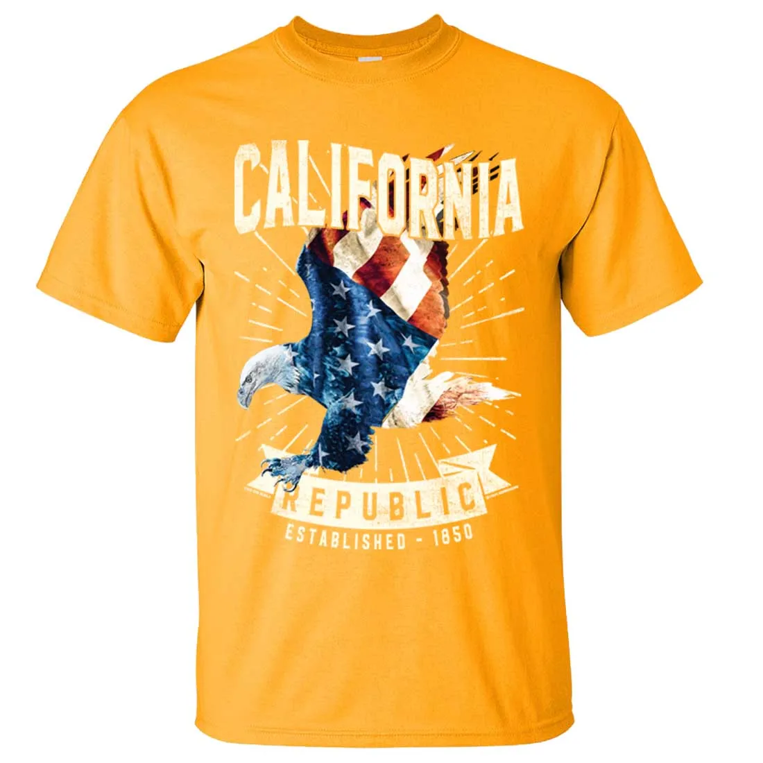 California Republic USA Bald Eagle Asst Colors T-shirt/tee