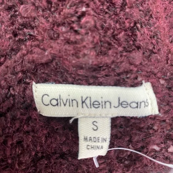 Calvin Klein Maroon Cowl Neck Sweater Dress size Small NWOT