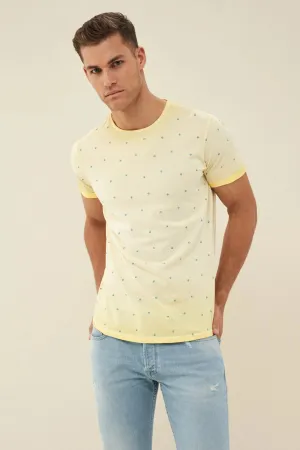 CAMISETA MICROPRINT DE ALGODÓN