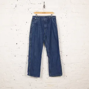 Carhartt Flame Resistant Straight Leg Work Pant Jeans - Blue - M
