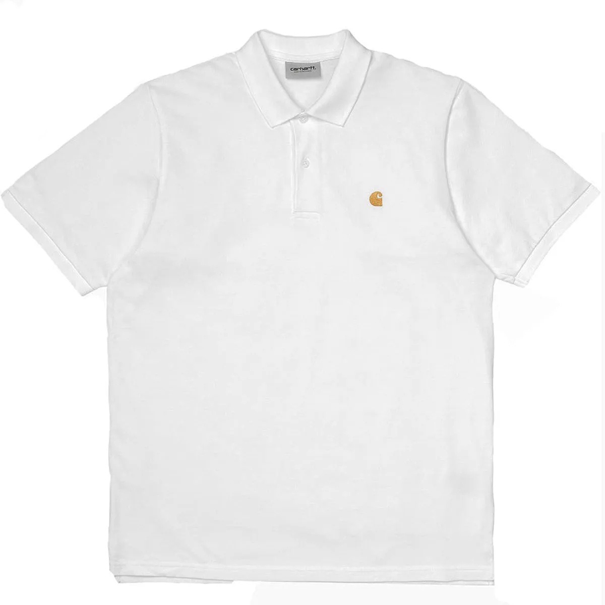 Carhartt WIP S/S Chase Pique Polo White / Gold
