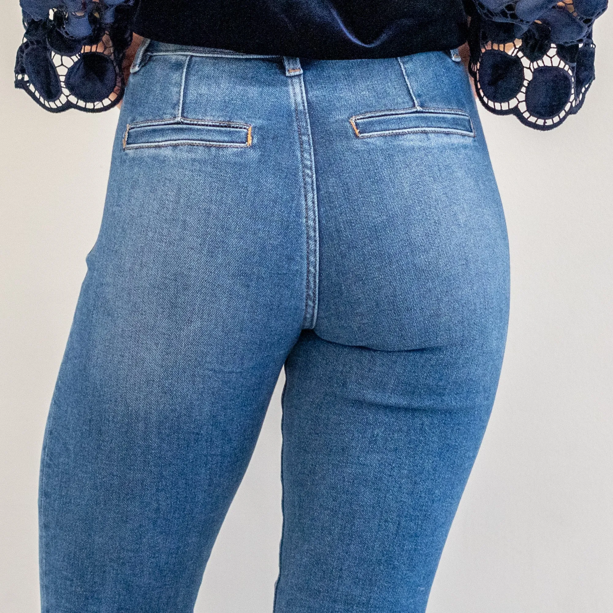 Carolina High Rise Cuffed Straight Leg