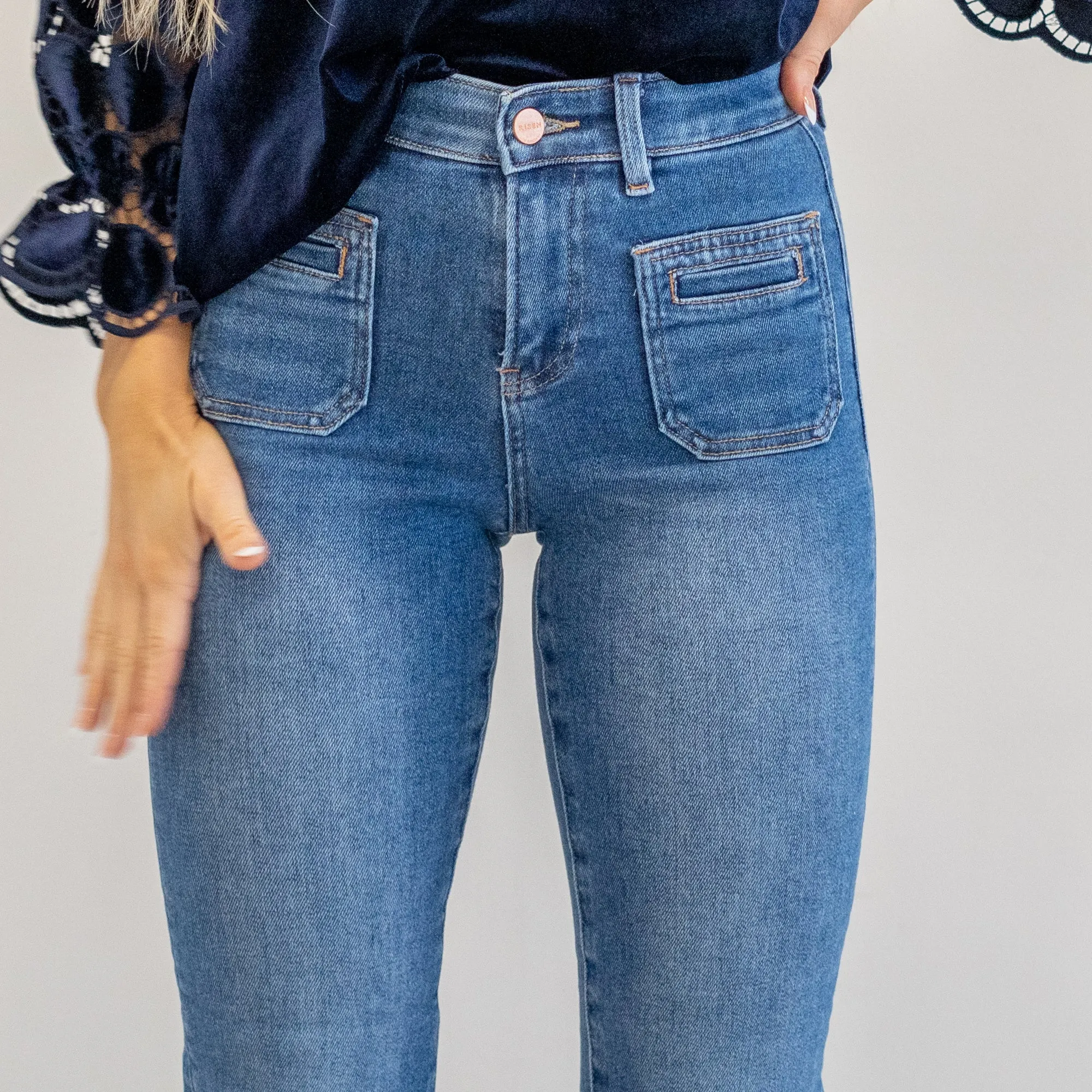 Carolina High Rise Cuffed Straight Leg