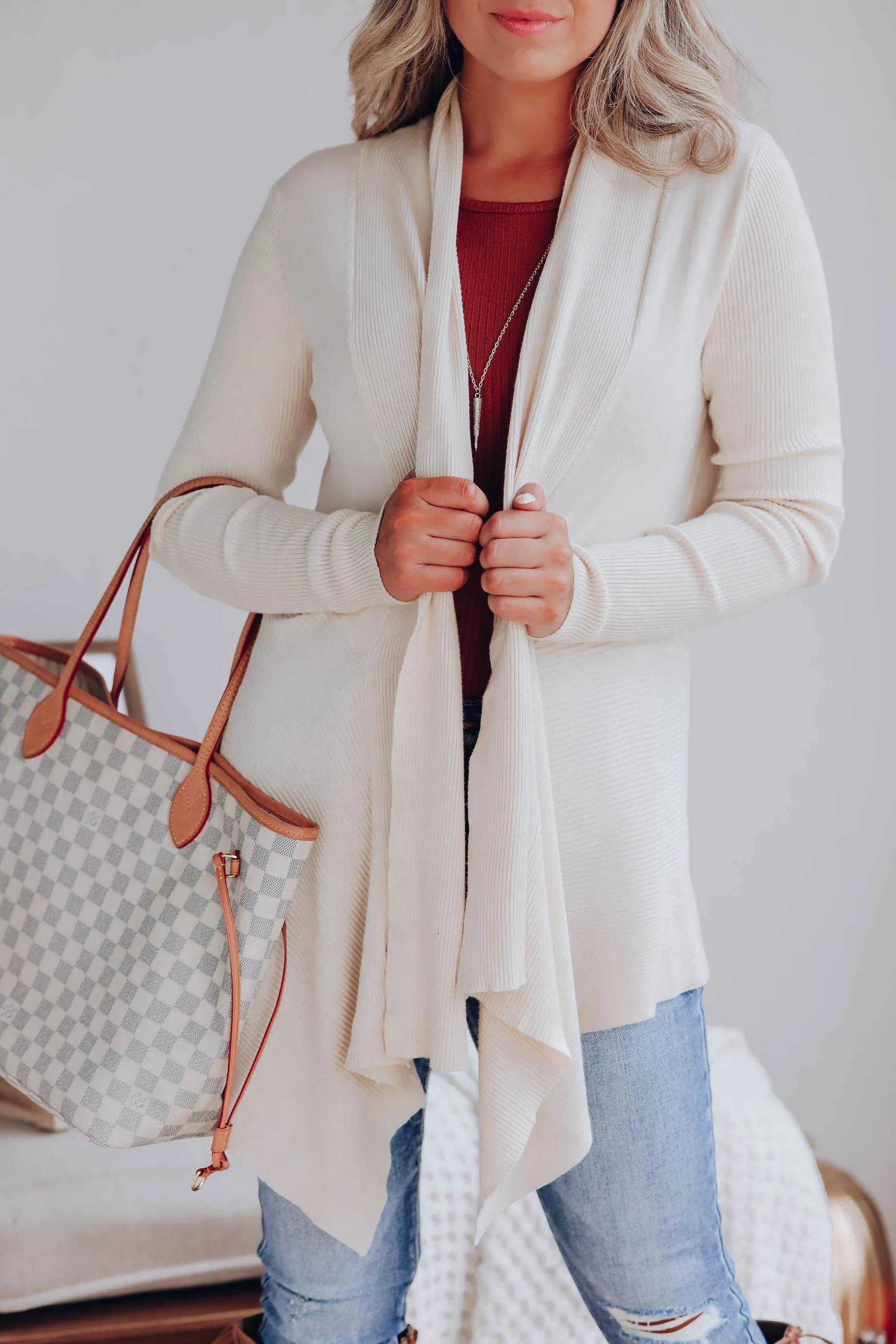 Cavalier Cascading Cardigan - Cream