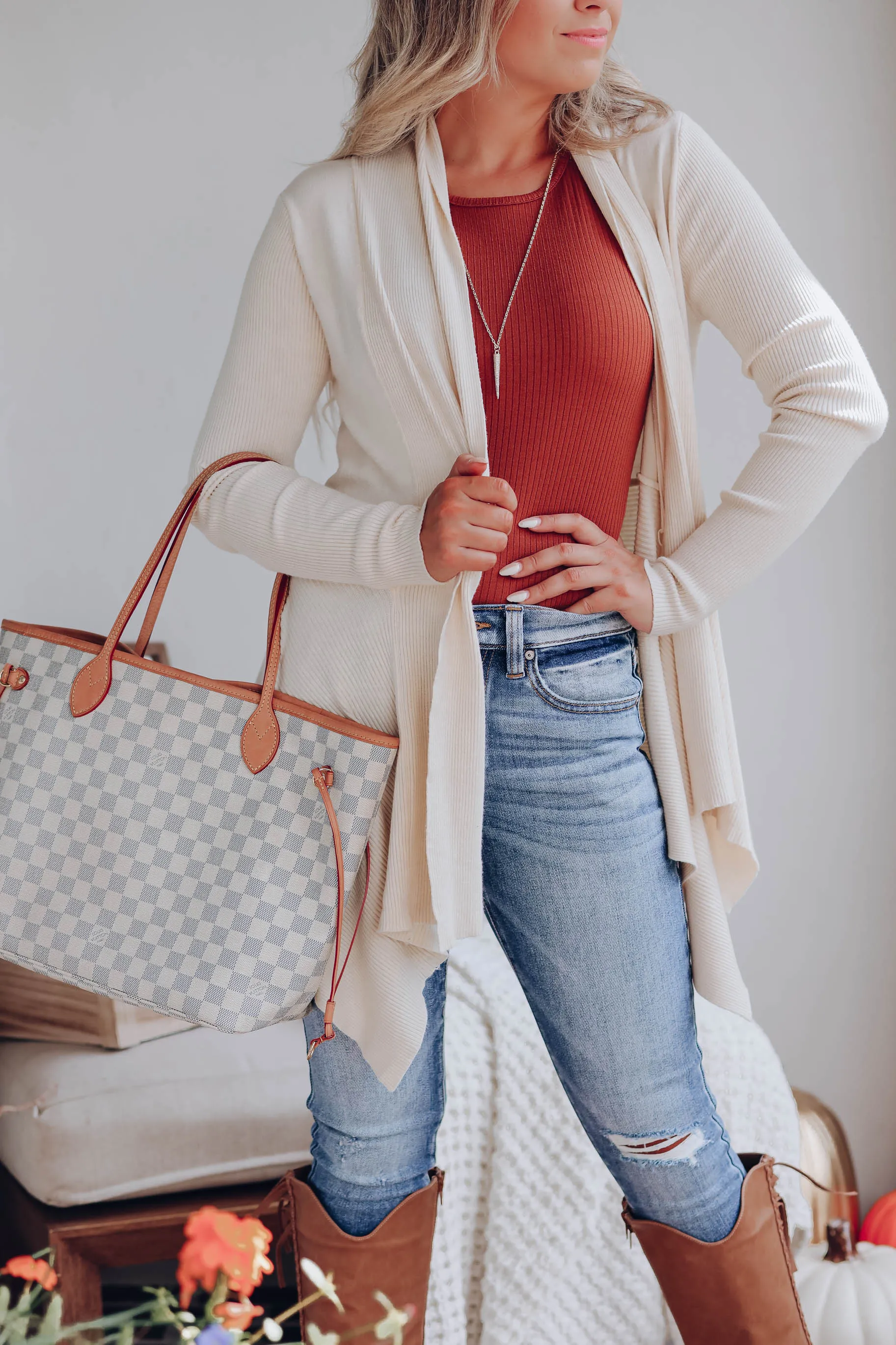 Cavalier Cascading Cardigan - Cream