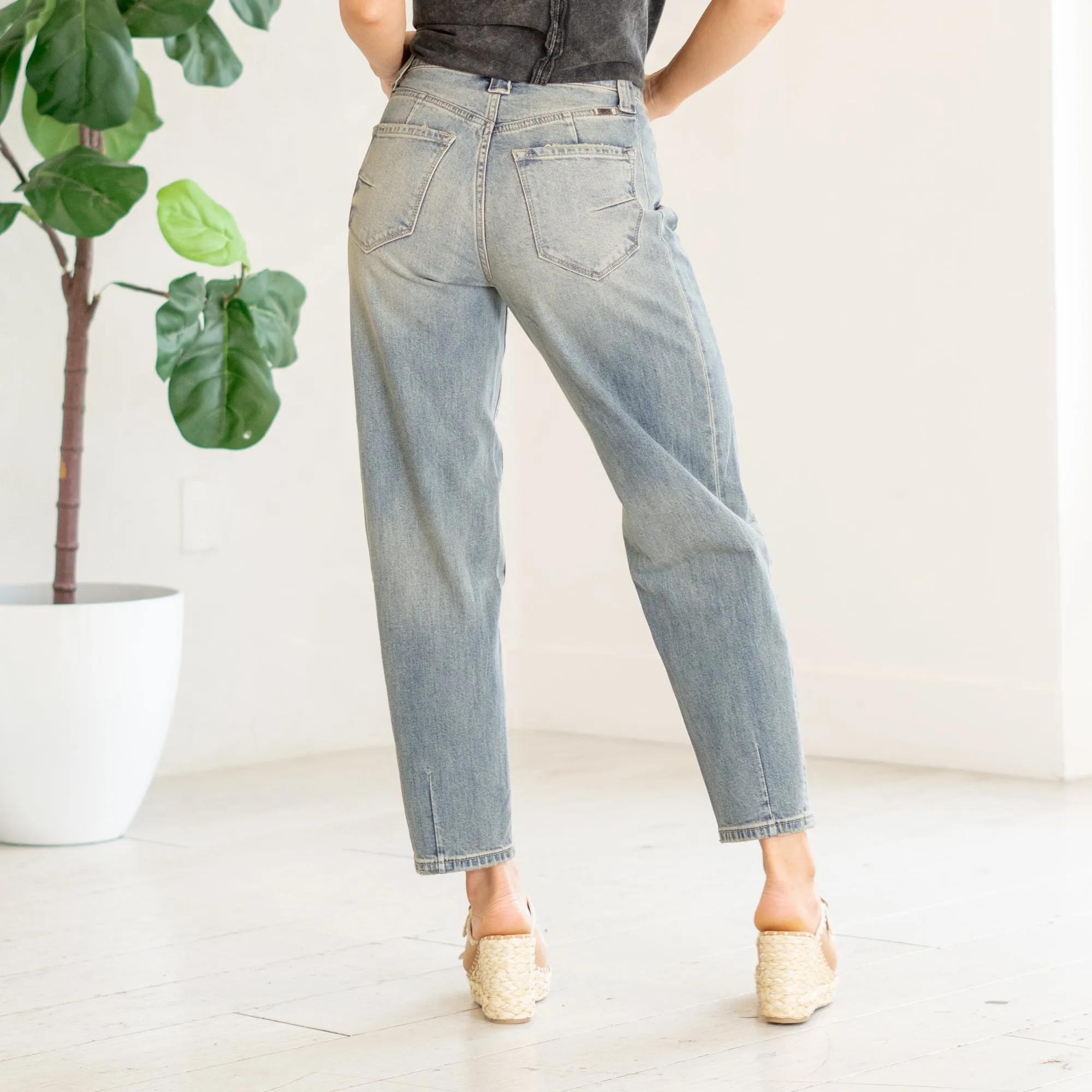 Cecilia High Rise Slim Barrel Fit