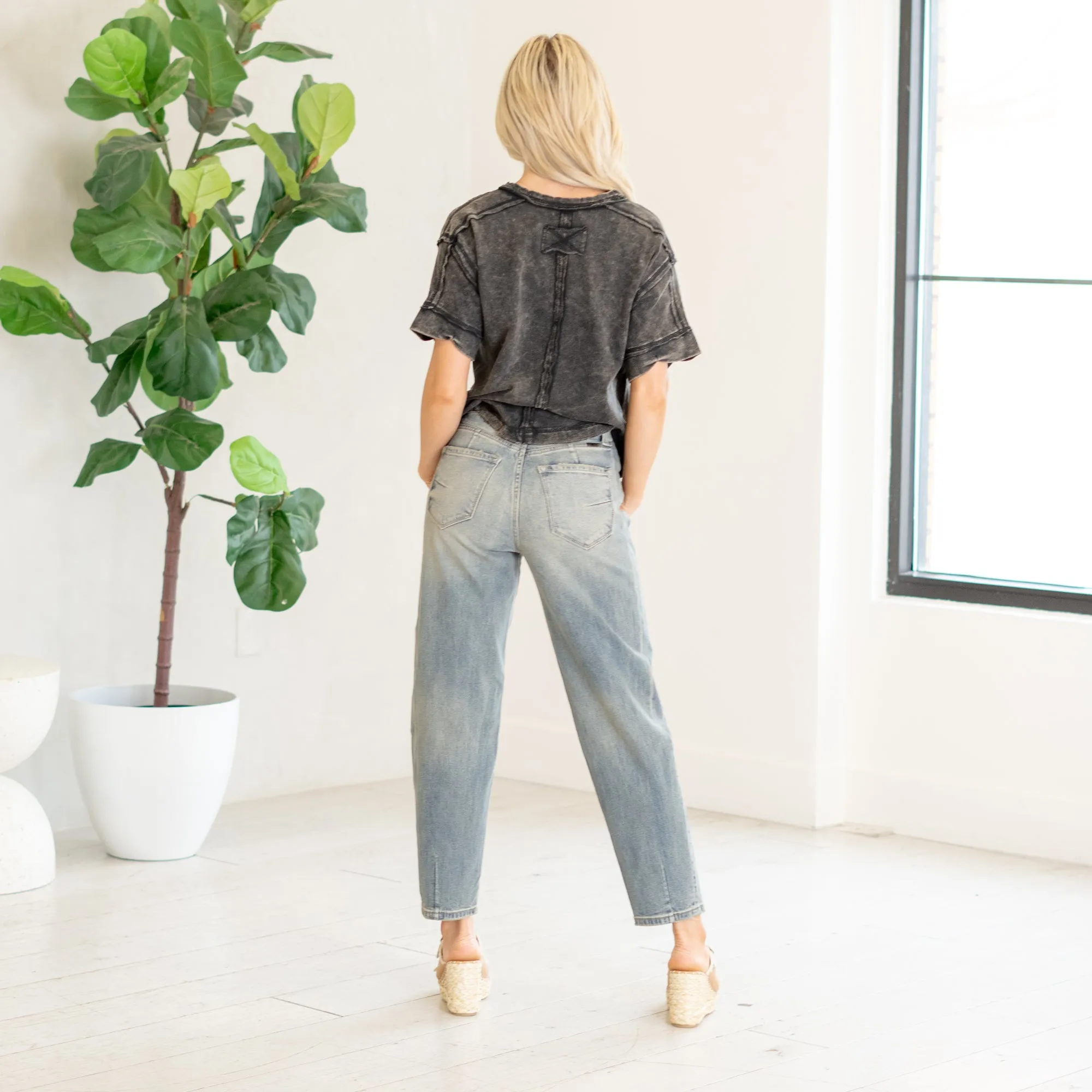 Cecilia High Rise Slim Barrel Fit