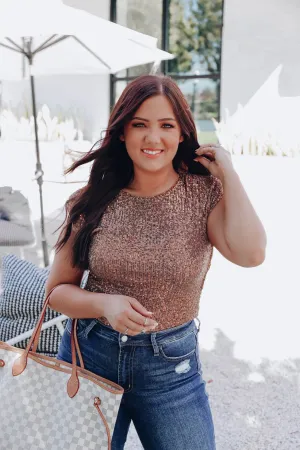 Cha-Ching Sequin Bodysuit - Gold - Final Sale