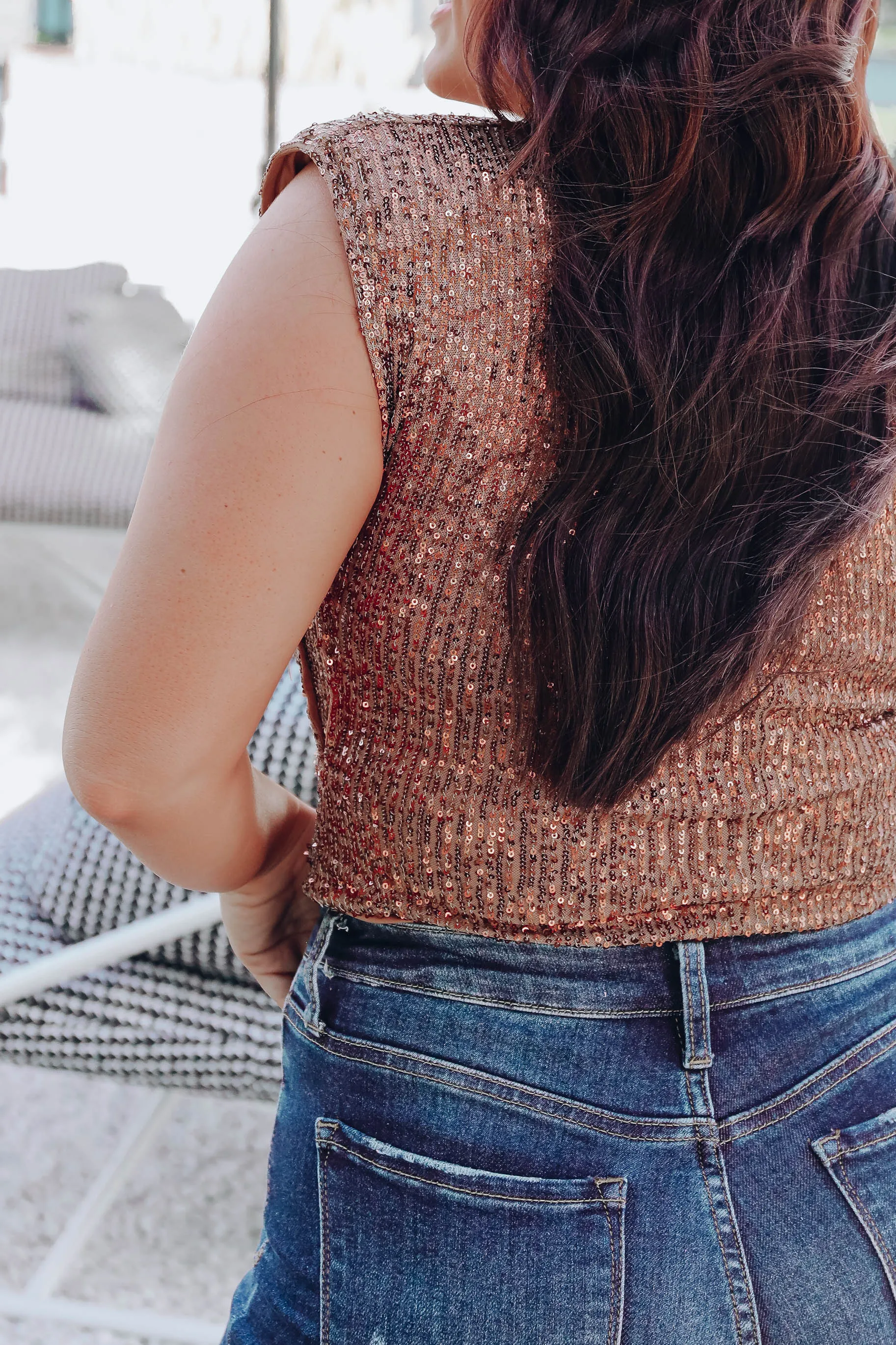 Cha-Ching Sequin Bodysuit - Gold - Final Sale