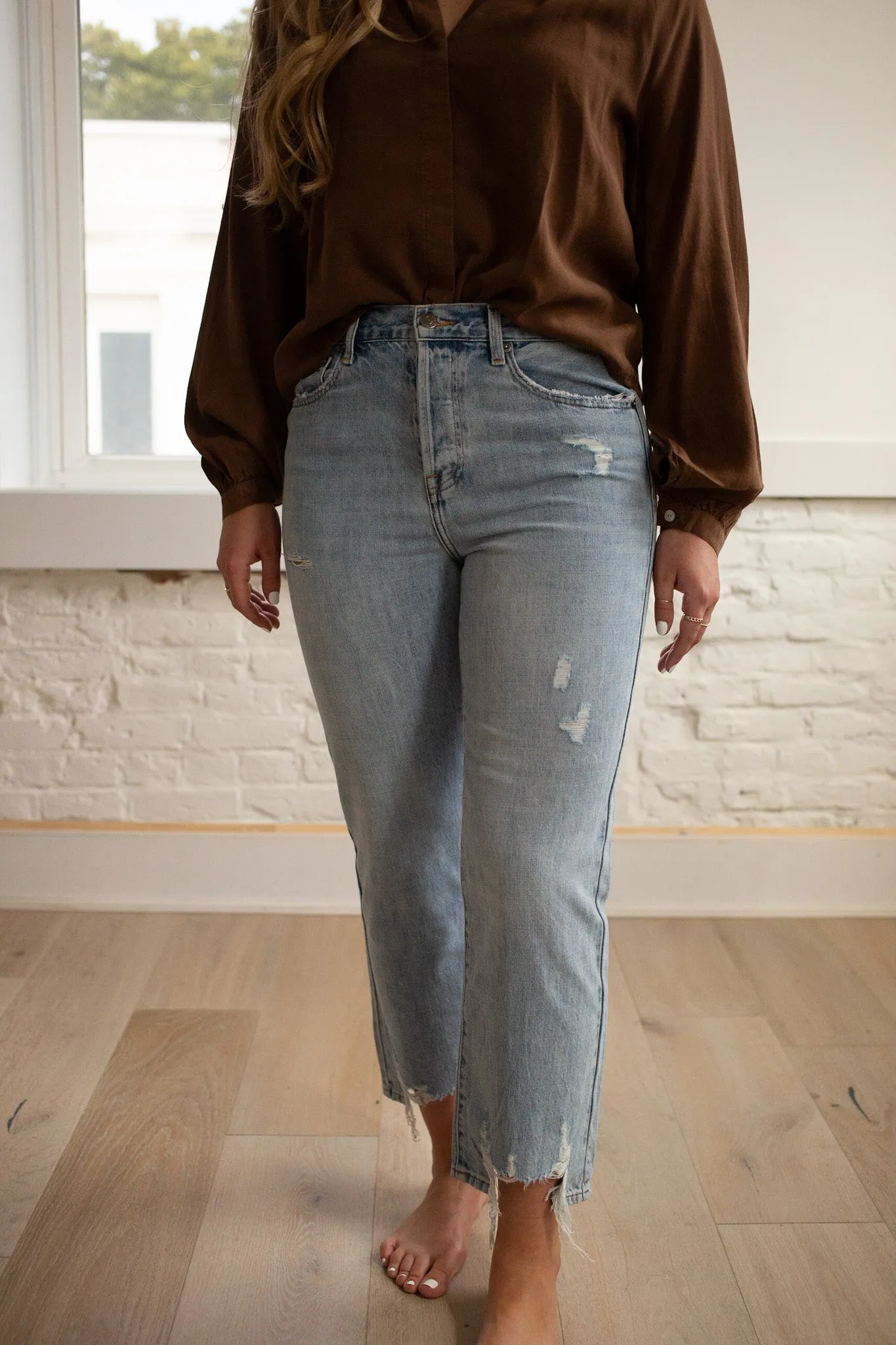 Charlie High Rise Straight Leg Jeans