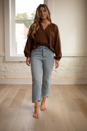 Charlie High Rise Straight Leg Jeans