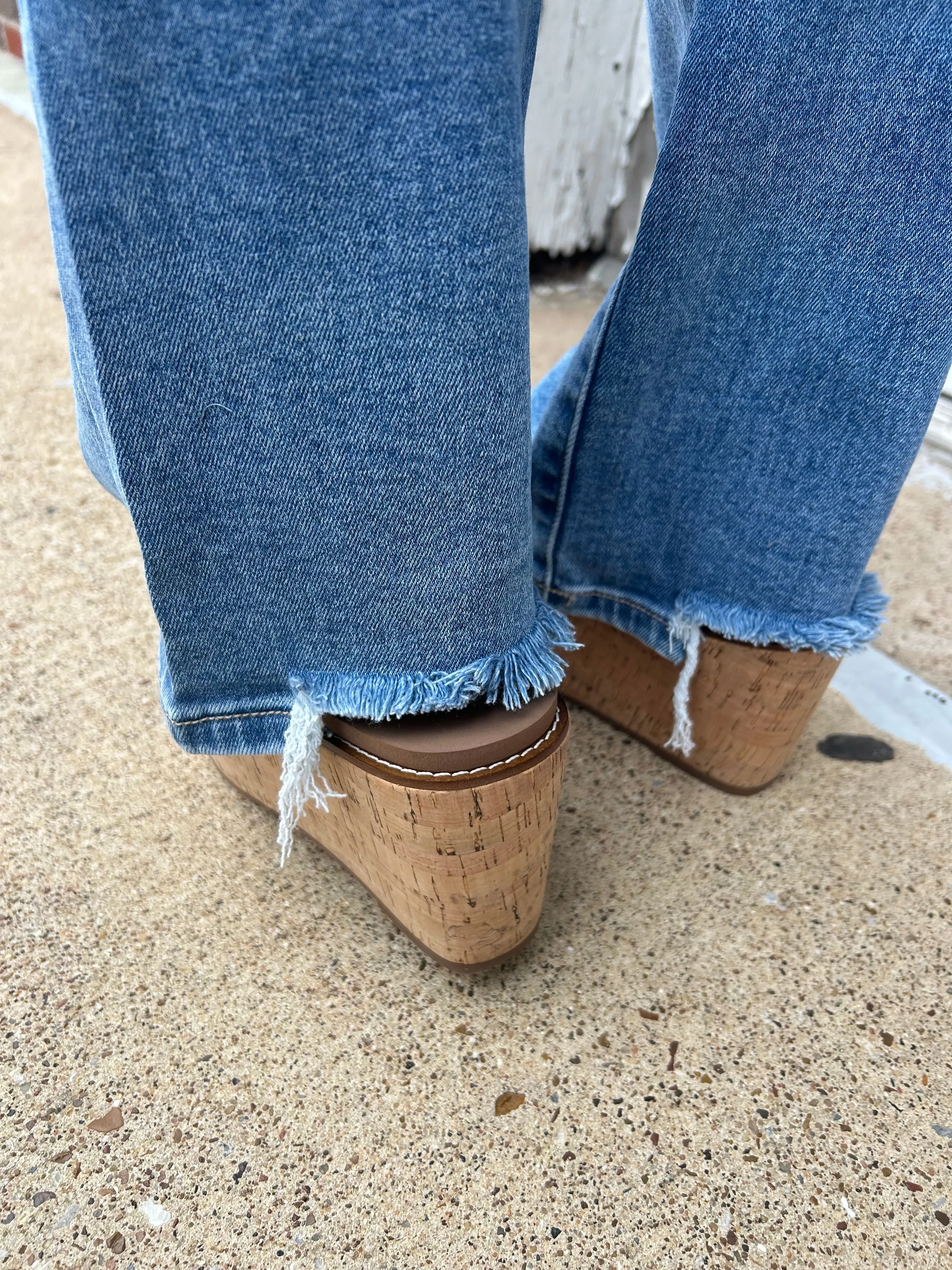 Charlize Straight Leg Denim: Medium Wash