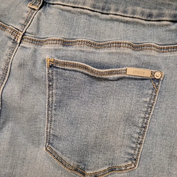 Chico's So Slimming Painted Butterfly Girlfriend Crop Ankle Jeans, 0.5(S/6) -EUC