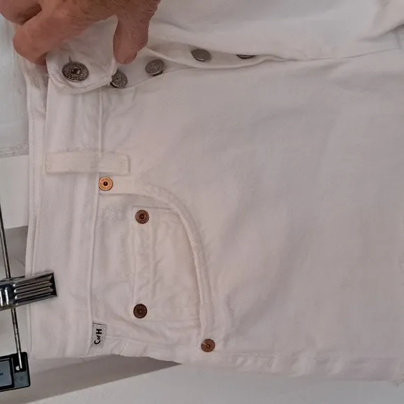 Citizens of Humanity Annabelle white Denim Shorts button up sz24 Excellent used