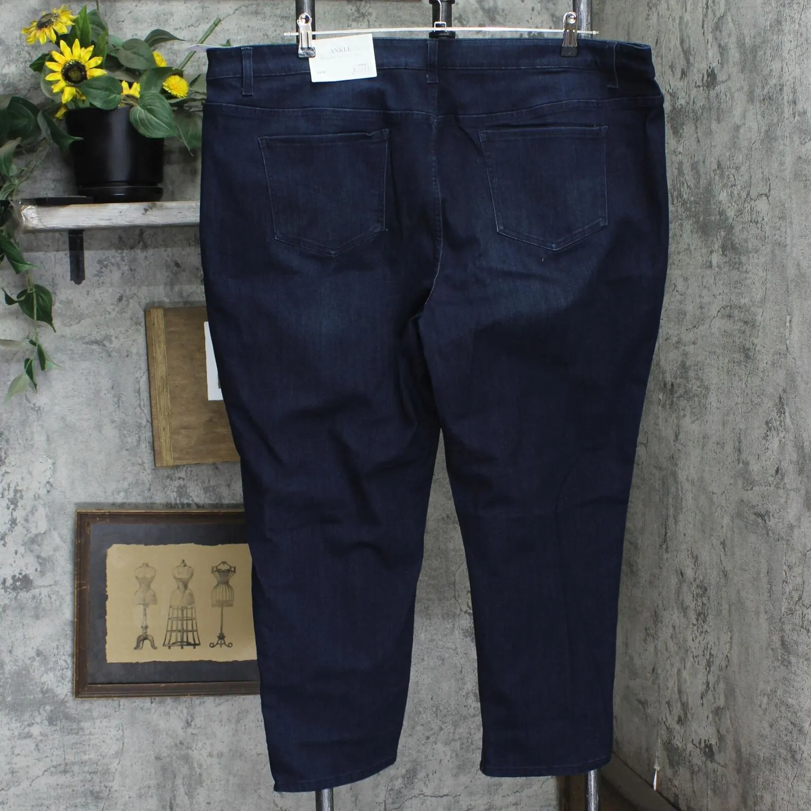 Cj Banks Womens Plus Size Denim Shaped Fit Mid Rise Ankle Jeans 9846