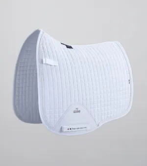 Close Contact European Cotton Saddle Pad - Dressage Square White