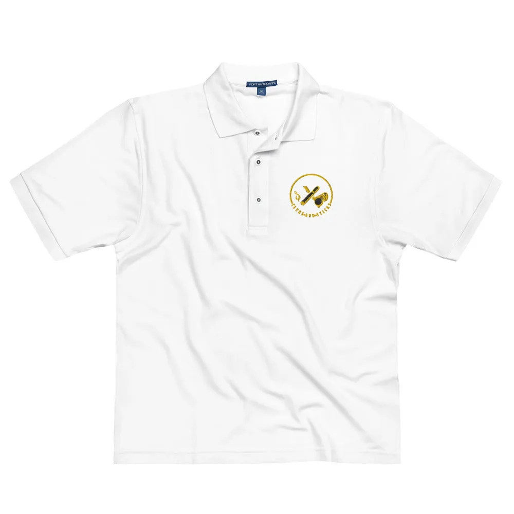 Clubs and Sticks Men's Premium Embroidered Polo - Yellow